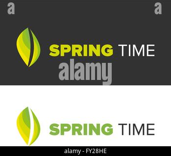 Frühling auf einer schwarzen backgorund Stock Vektor