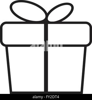 Dünne Linie Geschenkbox Icon Illustration design Stock Vektor