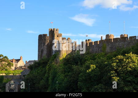 Pemroke Burg, Pembrokeshire, Wales Stockfoto