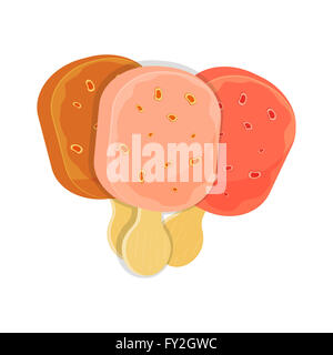 Eis Eis am Stiel Isolated on White Background.  Abbildung. Stockfoto