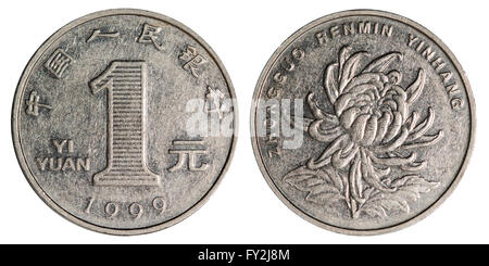 Chinesische Yuan-Münze Stockfoto