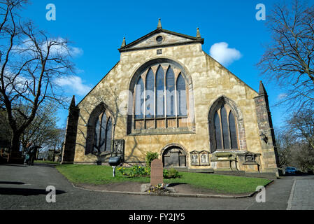 Greyfriars Kirk und Kirkyard in Edinburghs Altstadt. Stockfoto