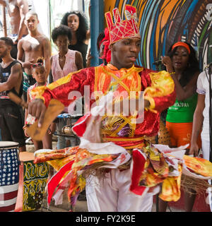 Quadratische Porträt von Rumba Tänzer in Havanna, Kuba. Stockfoto