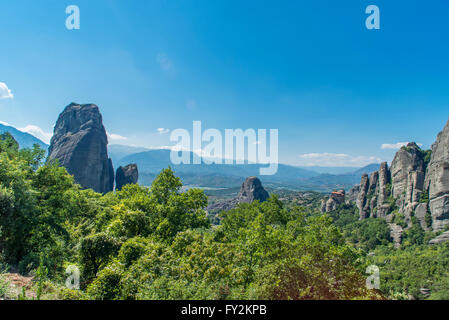 Stadt von Kastraki, Meteora Berge in Thessalien, Griechenland Stockfoto