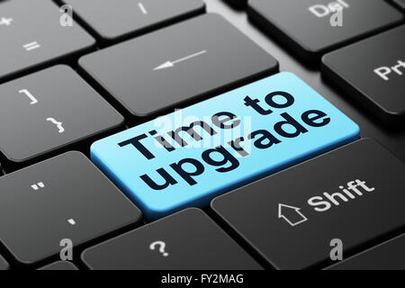 Timeline-Konzept: Mal zu aktualisieren, auf Computer Tastatur Hintergrund Stockfoto