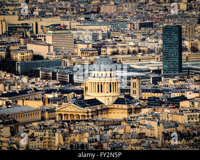 Das Pantheon, Luftbild. Paris, Frankreich. Stockfoto