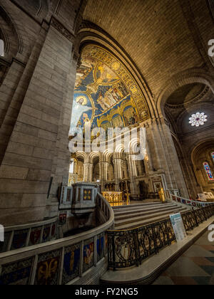 Die Basilika des Heiligen Herzen von Paris, allgemein bekannt als Basilika Sacré-Cœur und oft einfach Sacré-Cœur Stockfoto