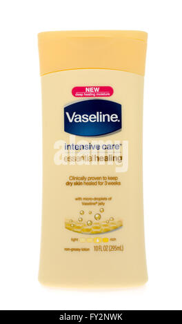 Winneconne, Wisconsin-22 Oktober 2015: Flasche Vaseline Körperlotion Stockfoto