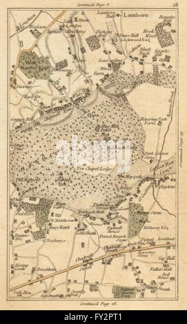 ILFORD: Chigwell Zeile, Hennegau, Chadwell Heath, Romford, Loughton, 1786 Karte Stockfoto