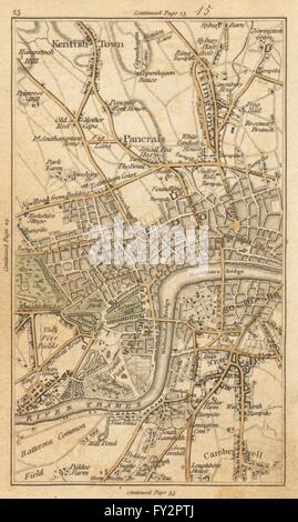 Westend: Islington, Chelsea, Mayfair, Marylebone, Camden, Westminster, 1786 Karte Stockfoto