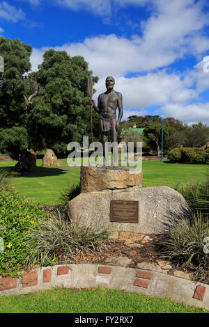 Mokare Statue, Alison Hartman Gärten, Albany, Western Australia Stockfoto