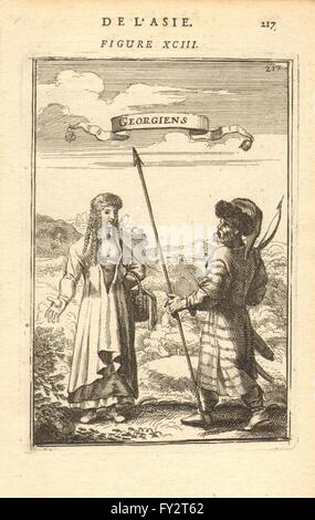 GEORGISCHE Kostüm: "Berlin". Mann & Frau im 17. Jahrhundert zu kleiden. MALLET, 1683 Stockfoto