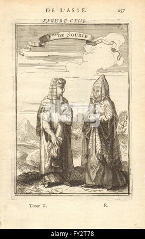 SYRISCHE Kostüm: "Femmes de Sourie" im 17. Jahrhundert kleiden. MALLET, print 1683 Stockfoto