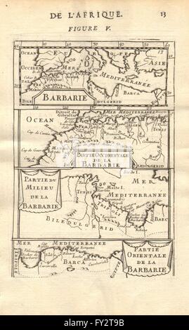 Nordafrika: Barbary. Marokko-Tunesien-Libyen-Ägypten. "Barbarie". MALLET, 1683 Karte Stockfoto