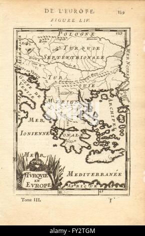 Türkei IN Europa: Griechenland & des Balkans. "Turquie En Europe". MALLET, 1683 Karte Stockfoto