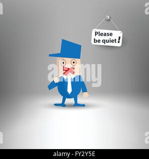 Zum Schweigen gebracht Stock Vektor