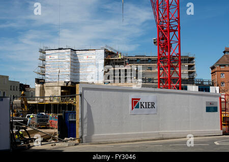 Baustelle an der Brauerei, Cheltenham, Gloucestershire, England, UK Stockfoto