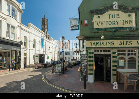 Victory Inn in der Gassen, Brighton, East Sussex, England. Stockfoto