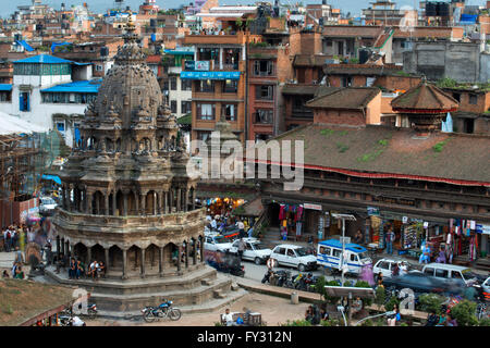 Tempel und Pagoden in Patan Durbar Square, Kathmandu, Nepal. Stockfoto