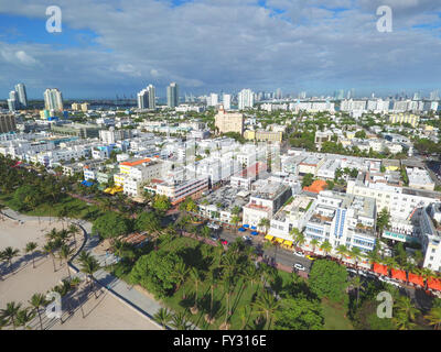 Luftbild-Drohne Foto von Miami Beach Stockfoto