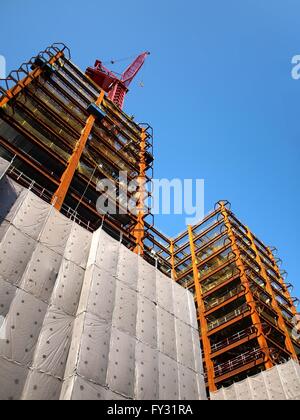 Die massive Stahlkonstruktion eines modernen Bau Baustelle Stockfoto