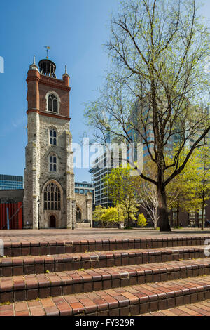 St Giles Cripplegate im Barbican, City of London, England. Stockfoto