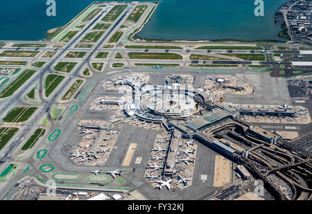 Luftaufnahme, San Francisco International Airport, Bay Area, San Francisco, Kalifornien, USA Stockfoto