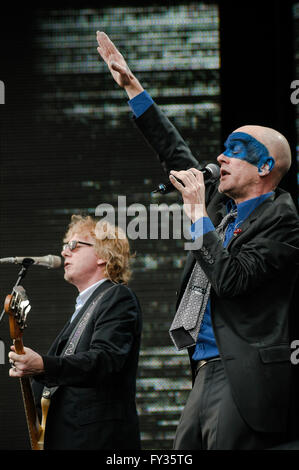 REM bei Live 8, Hyde Park, London. 2. Juli 2005 Stockfoto