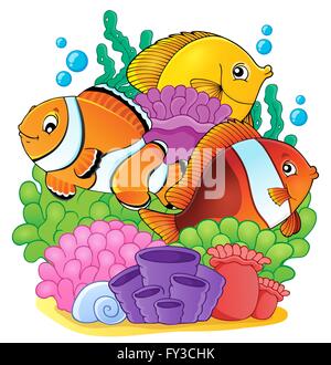 Coral Reef Fisch Thema Bild 6 - Bild-Darstellung. Stockfoto