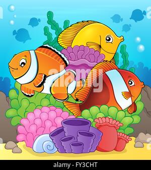 Coral Reef Fisch Thema Bild 7 - Bild-Darstellung. Stockfoto