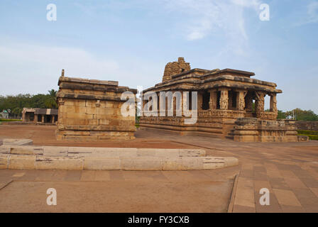 Durga-Tempel, Aihole, Bagalkot, Karnataka, Indien. Die Galaganatha Gruppe von Tempeln. Stockfoto