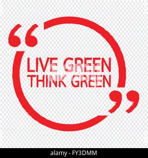 LIVE-Grün denken grün Illustration design Stock Vektor