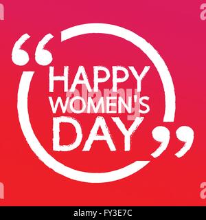 Glückliche Frauen Tag Beschriftung Illustration design Stock Vektor