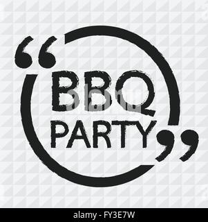 Grillparty Schriftzug Illustration design Stock Vektor