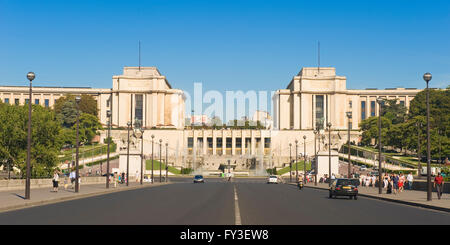 Palais de Chaillot und die Trocadero-Gärten, Paris, Frankreich Stockfoto