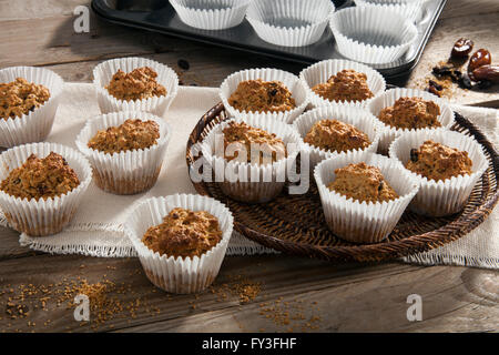 Sucanat Hafer muffins Stockfoto