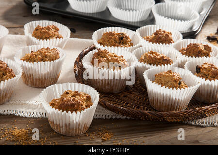 Sucanat Hafer muffins Stockfoto