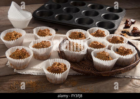 Sucanat Hafer muffins Stockfoto