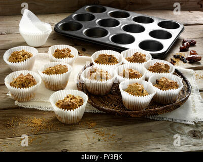 Sucanat Hafer muffins Stockfoto