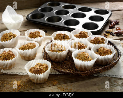 Sucanat Hafer muffins Stockfoto