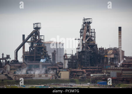 Tata Steel Stahlwerk in Port Talbot, South Wales. Tausende von UK Arbeitsplätze sind gefährdet, da indische Besitzer Tata UK Betrieb verkaufen. Stockfoto
