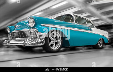 Ein 1956 Chevrolet Bel Air Coupe benutzerdefinierte Hotrod. Stockfoto