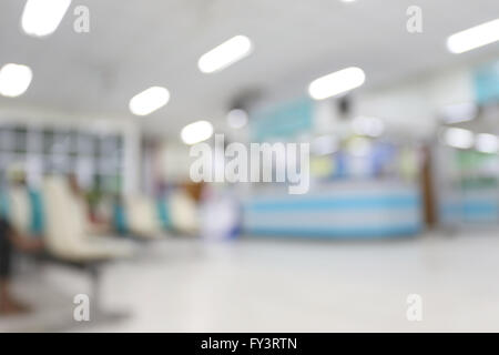 Der Innenraum im Krankenhaus für Design-Hintergrund verschwimmen. Stockfoto