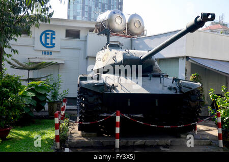 Alten Panzerarmee für Show in Front von Ho Chi Minh City Museum am 22. Januar 2016 in Ho Chi Minh, Vietnam Stockfoto
