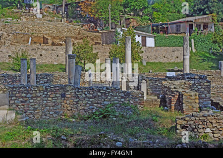 Heraclea Lyncestis griechischen Stadt Ruine, Bitola, Mazedonien Stockfoto