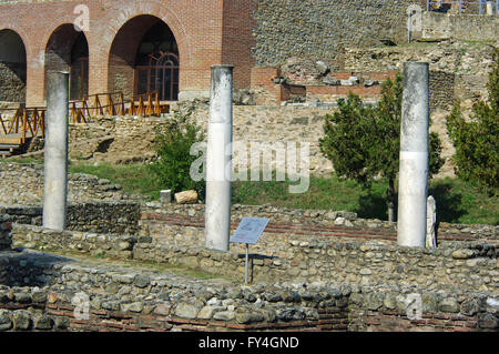 Wände, Heraclea Lyncestis, griechische Stadt Ruin, Bitola, Mazedonien Stockfoto