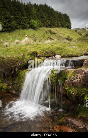 Pont Ar Daf fällt, Brecon Beacons National Park, South Wales Uk Stockfoto