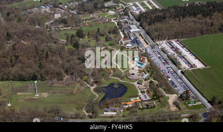 Luftaufnahme der RHS Harlow Carr Gärten in Harrogate, Yorkshire, Großbritannien Stockfoto