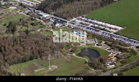 Luftaufnahme der RHS Harlow Carr Gärten in Harrogate, Yorkshire, Großbritannien Stockfoto