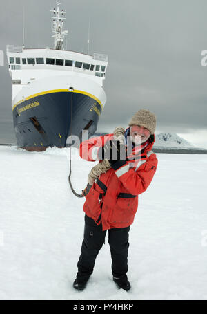 NG Fotograf Kevin Schafer, "ziehen" National Geographic Explorer 66 Grad S. Antarktis Stockfoto